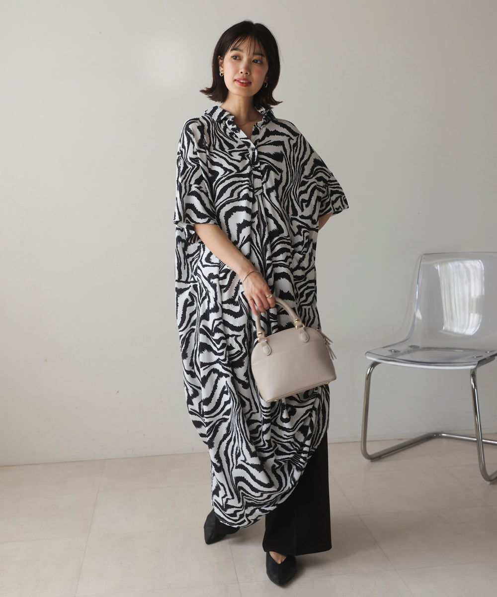 ゼブラ柄ワンピース