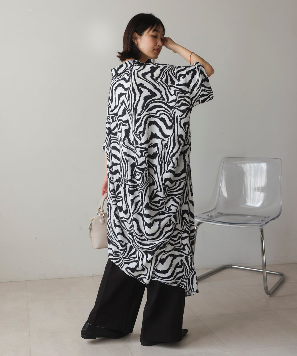 ゼブラ柄ワンピース