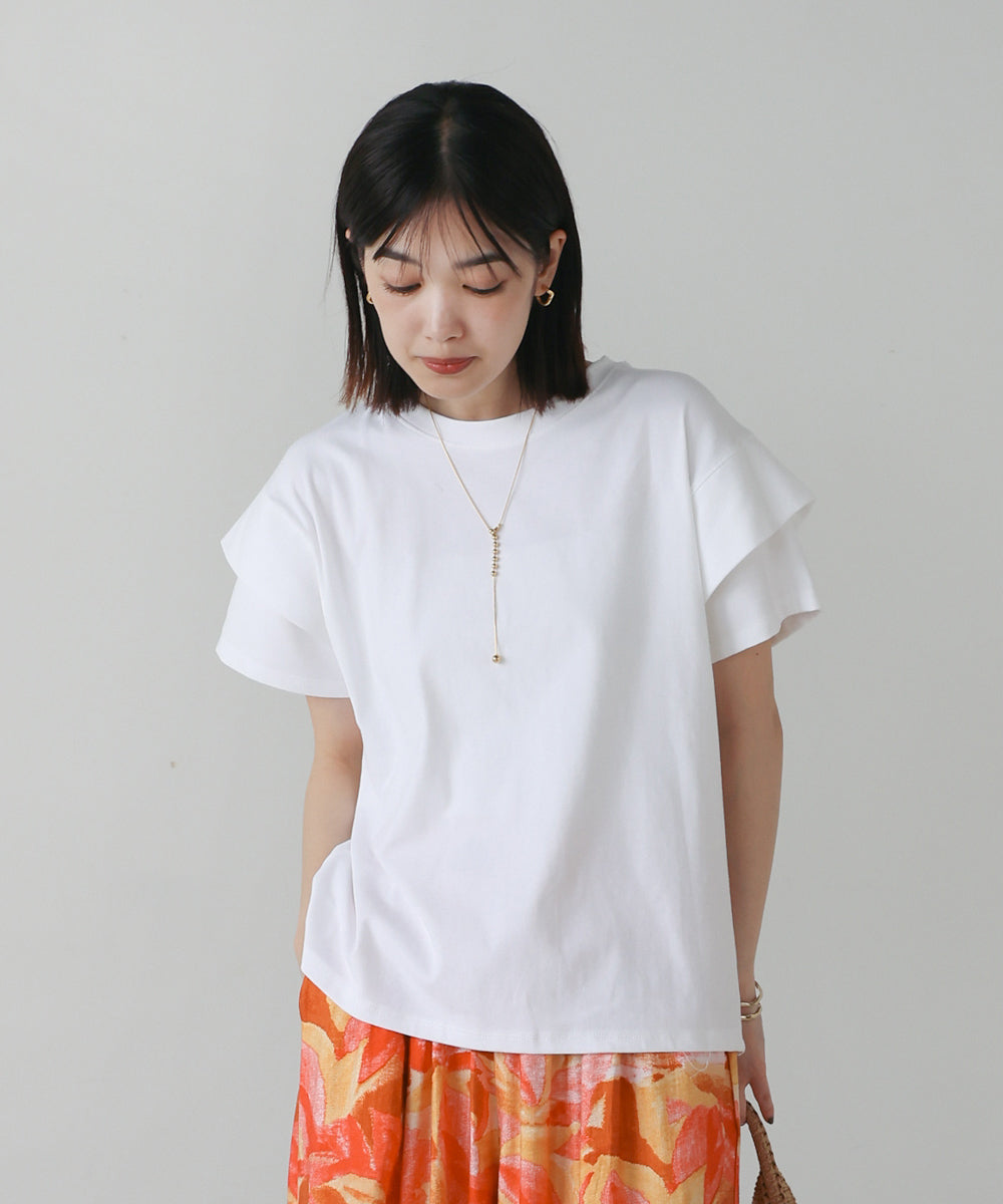 袖フリルプルオーバー