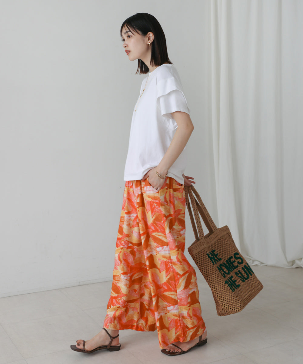 袖フリルプルオーバー