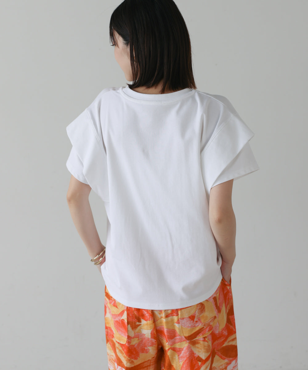 袖フリルプルオーバー