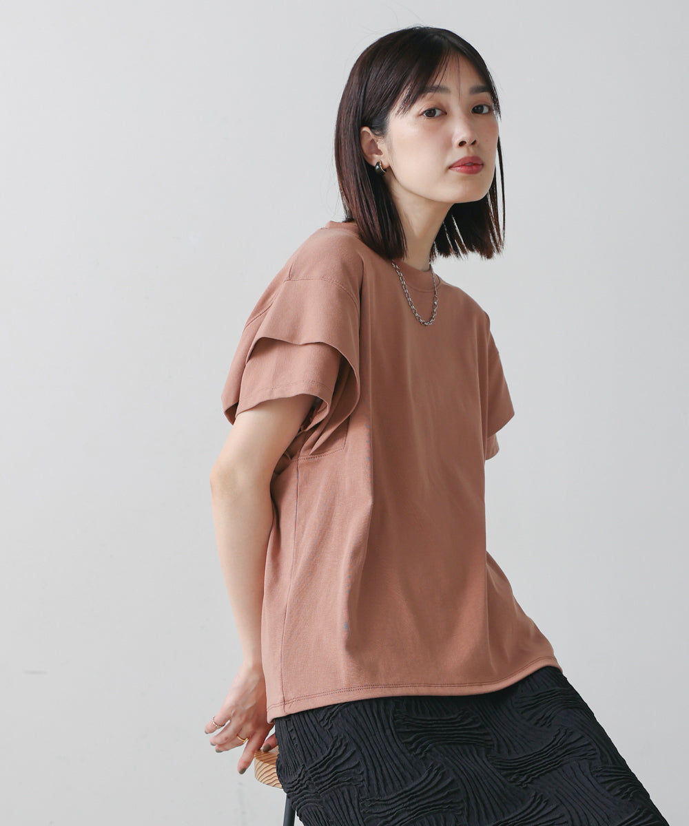 袖フリルプルオーバー