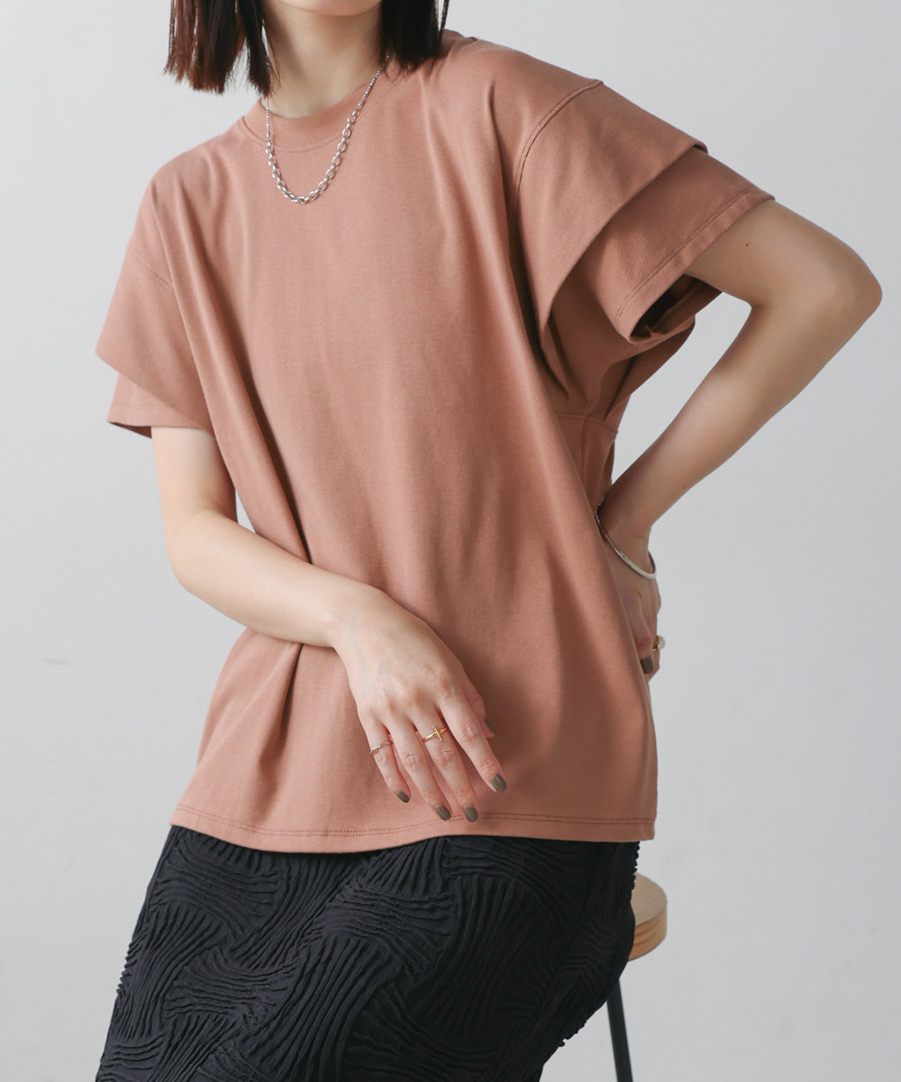 袖フリルプルオーバー