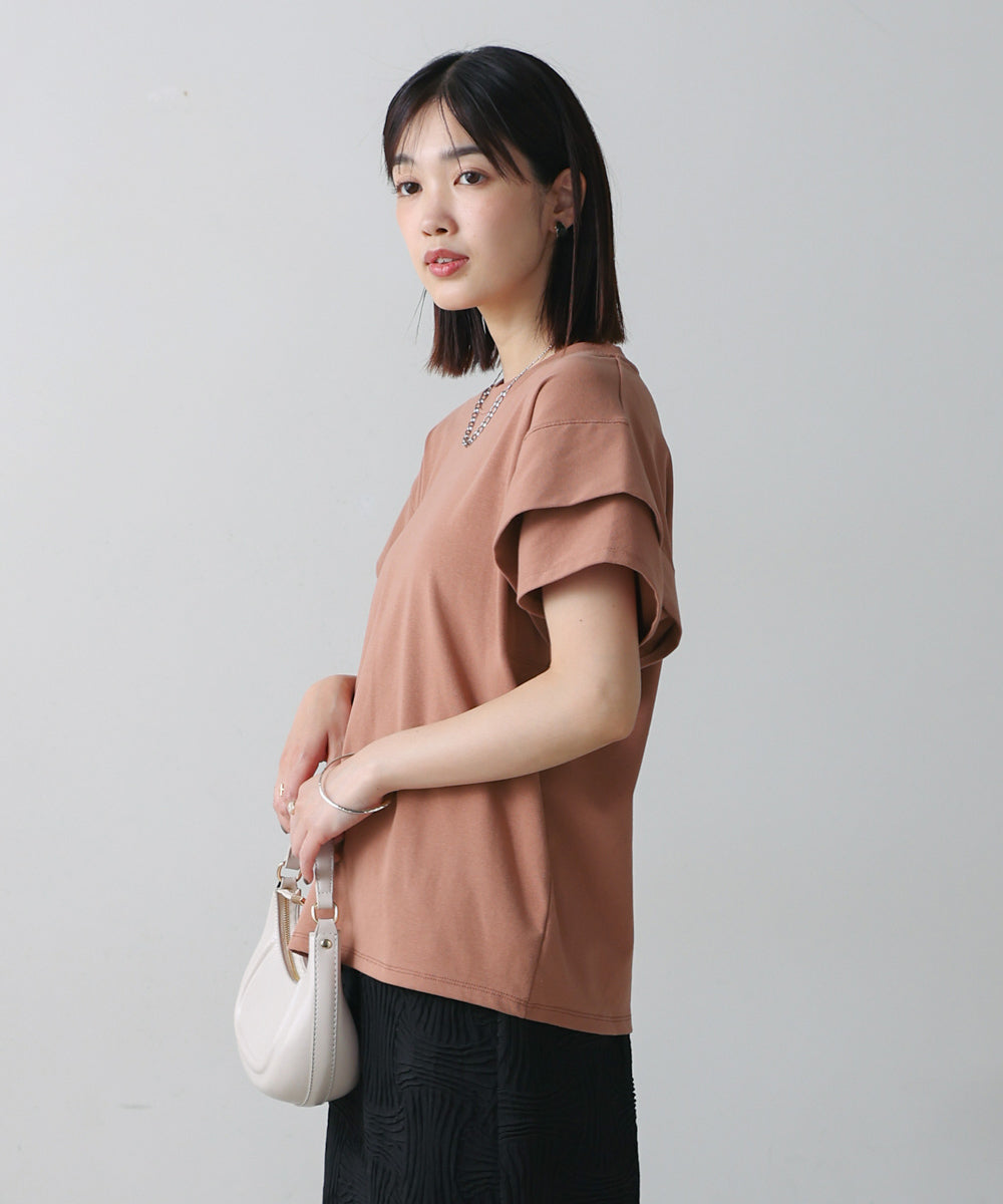 袖フリルプルオーバー