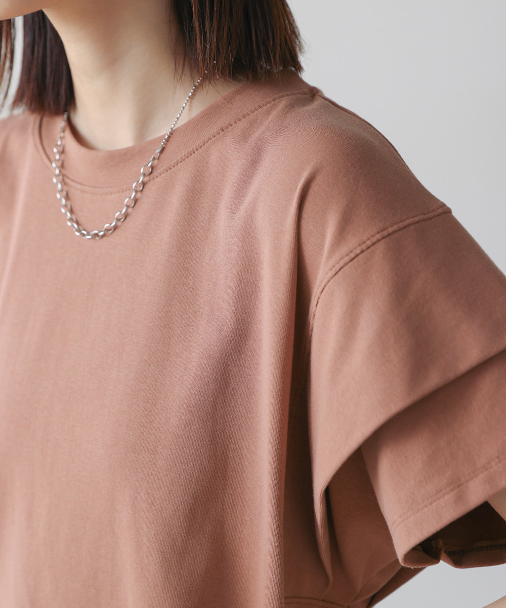 袖フリルプルオーバー