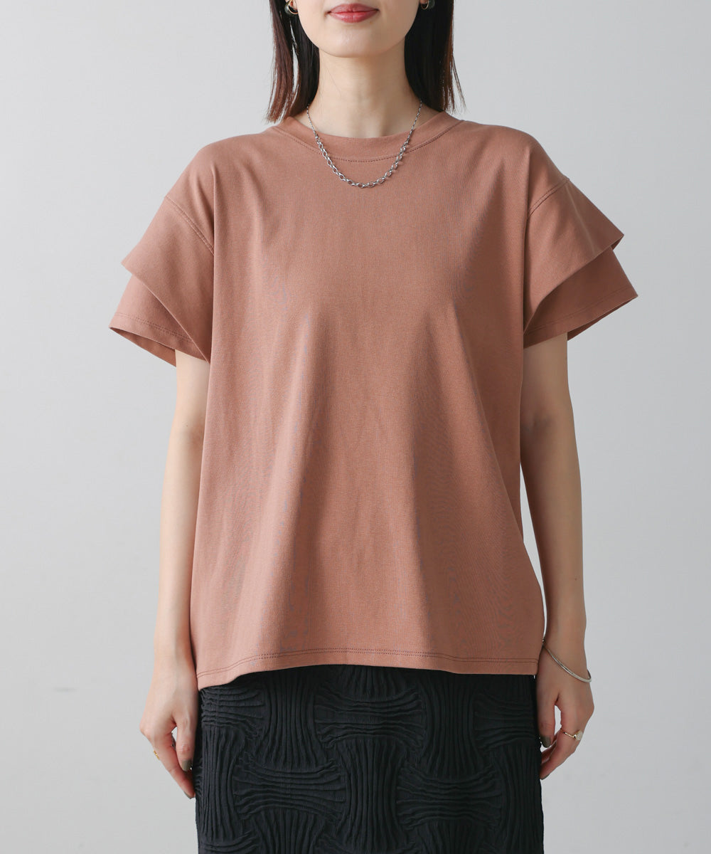 袖フリルプルオーバー