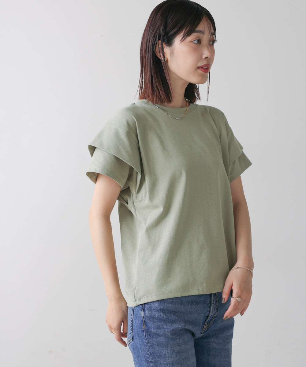 袖フリルプルオーバー