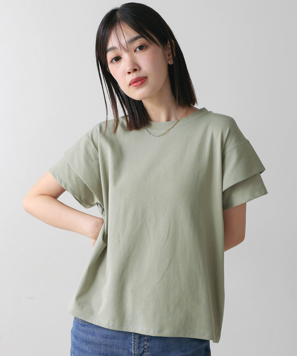 袖フリルプルオーバー