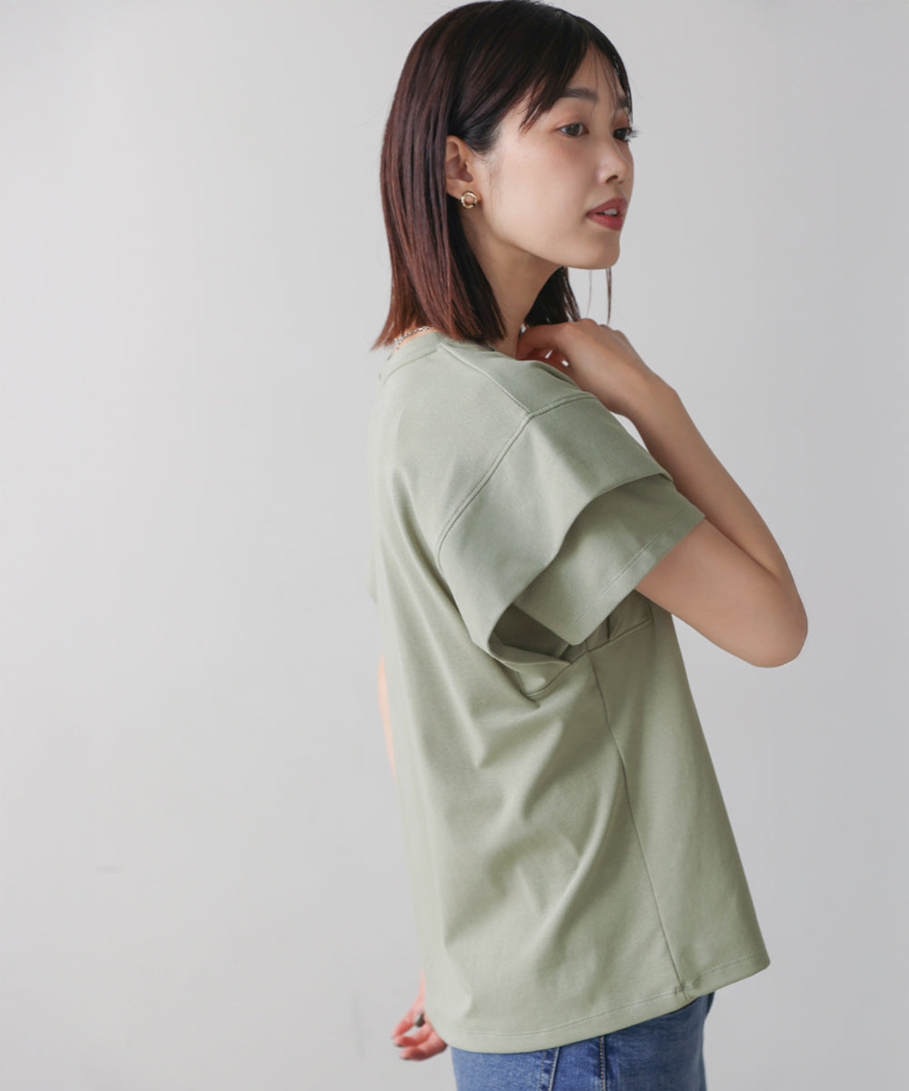 袖フリルプルオーバー