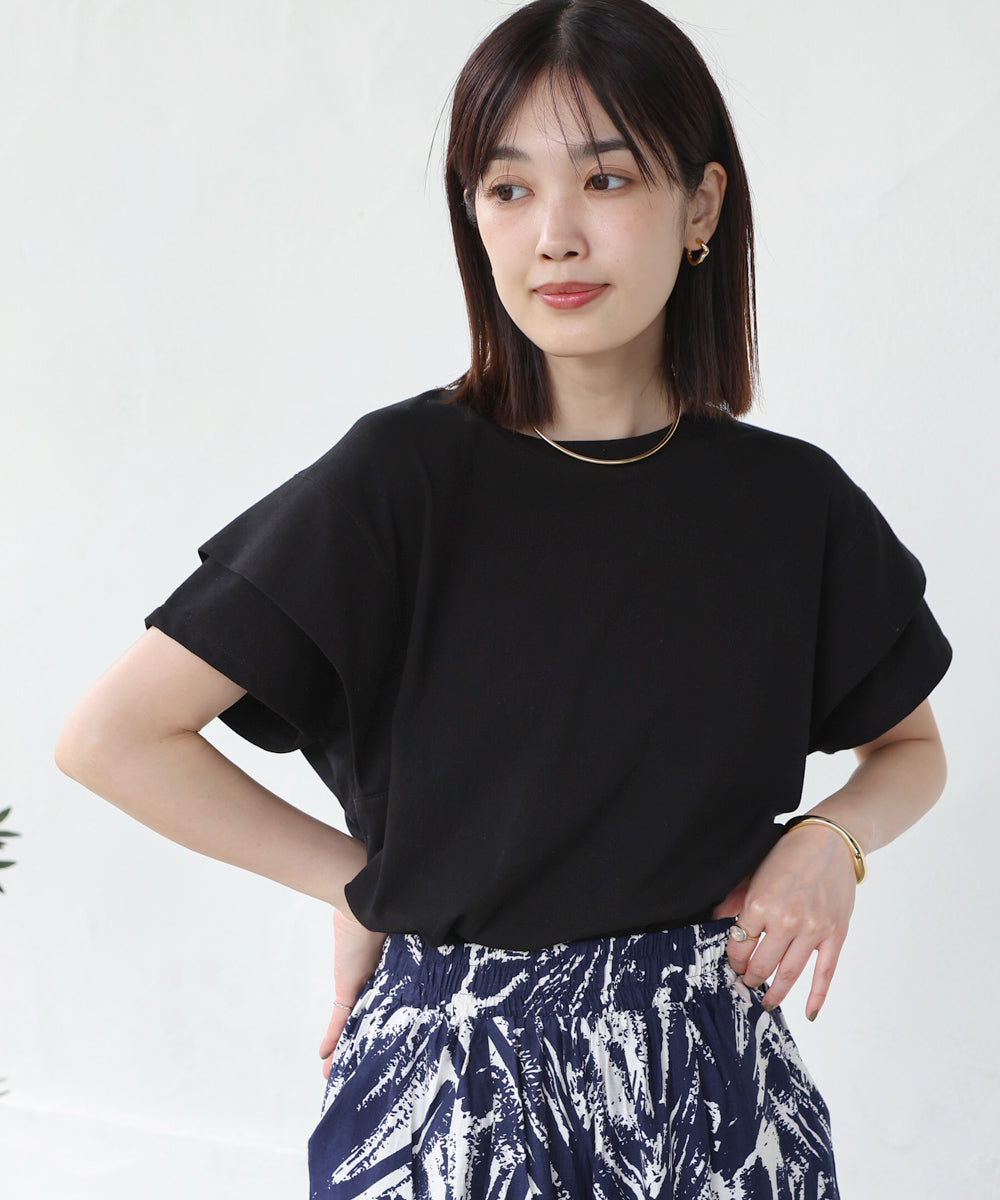 袖フリルプルオーバー