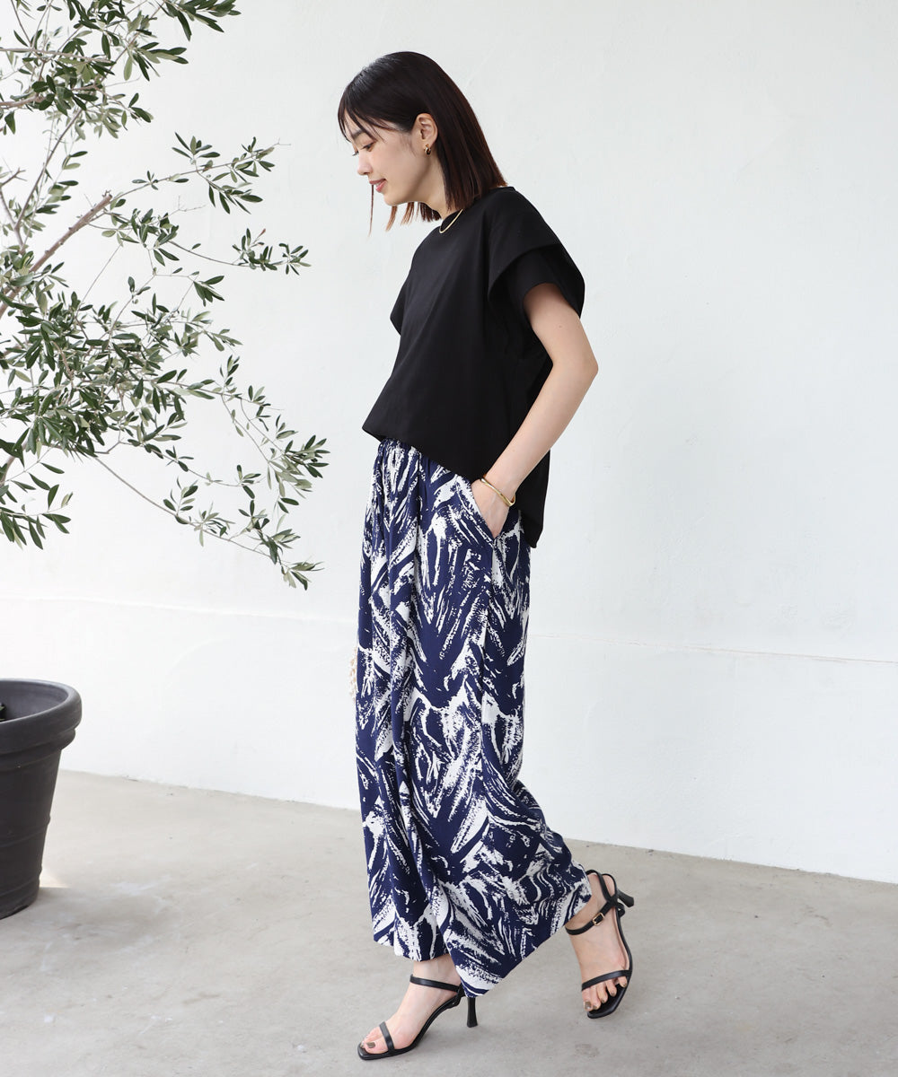 袖フリルプルオーバー