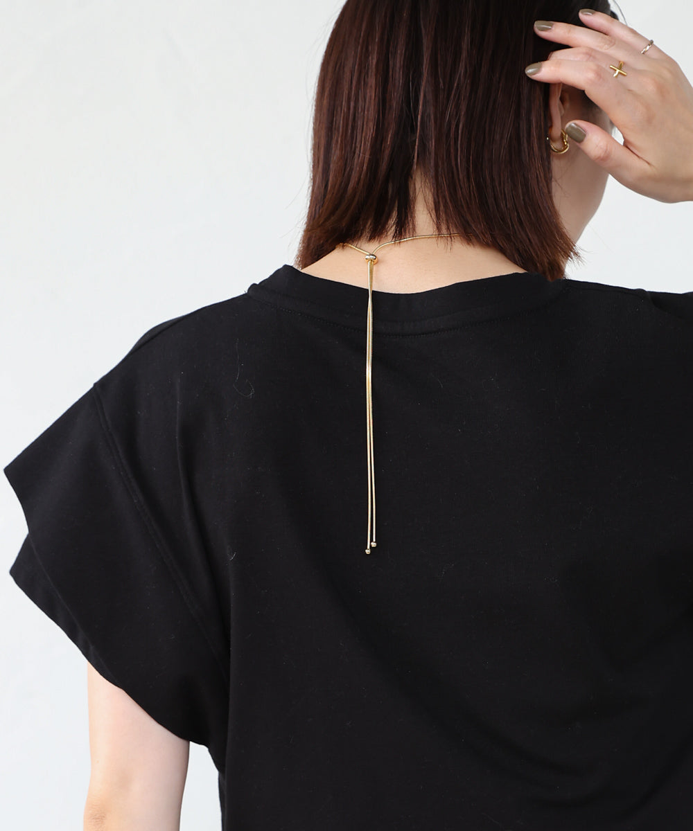 袖フリルプルオーバー