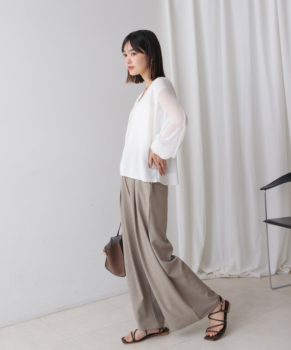 サマーニットパールカーデ