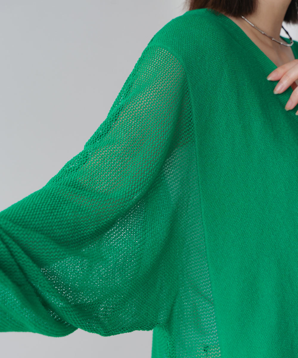 サマーニットパールカーデ