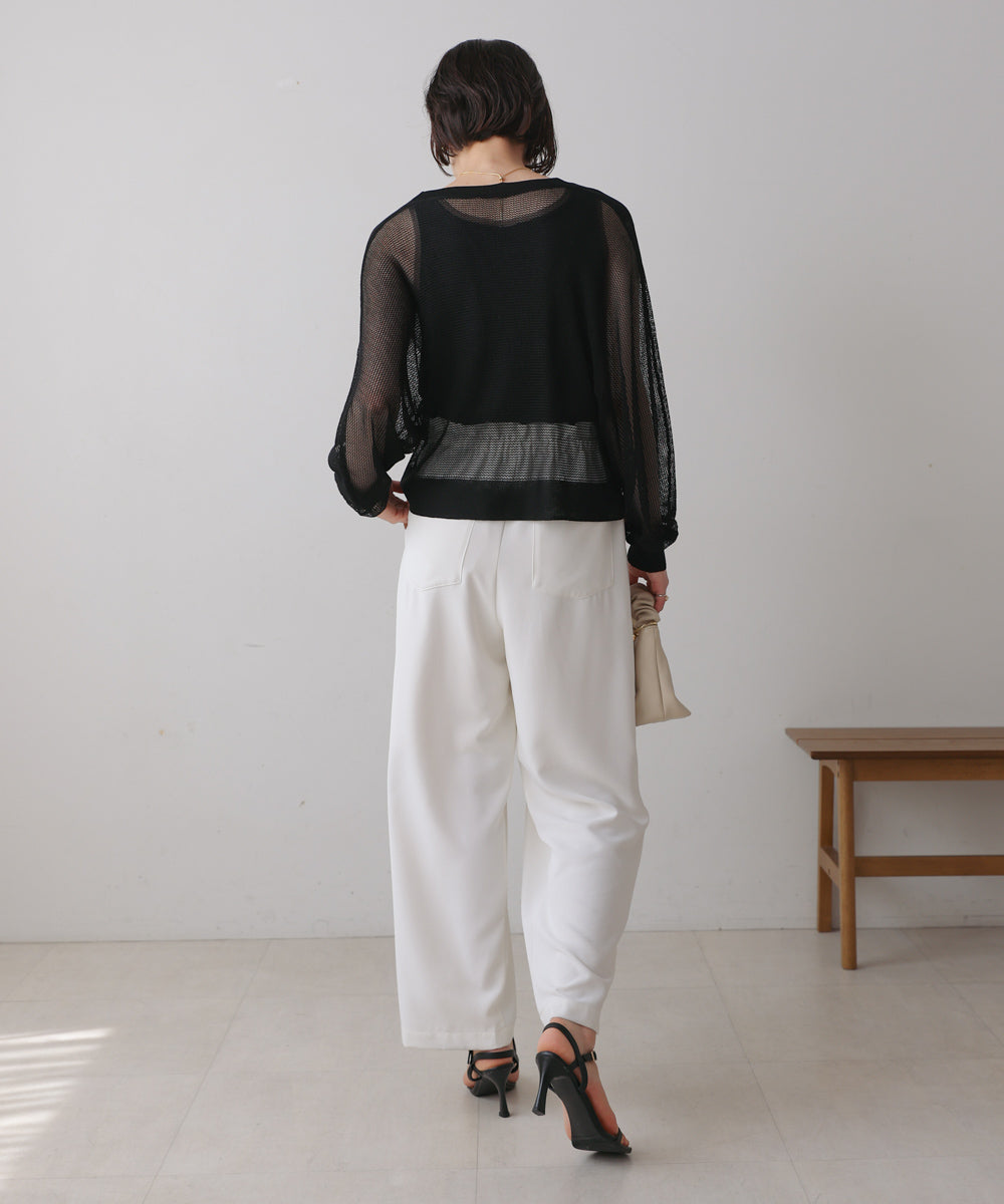 サマーニットパールカーデ