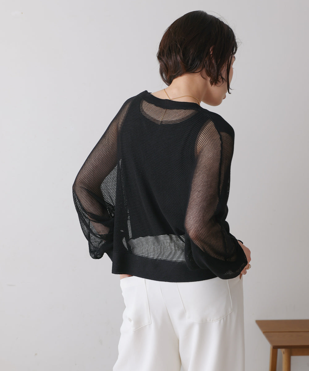 サマーニットパールカーデ