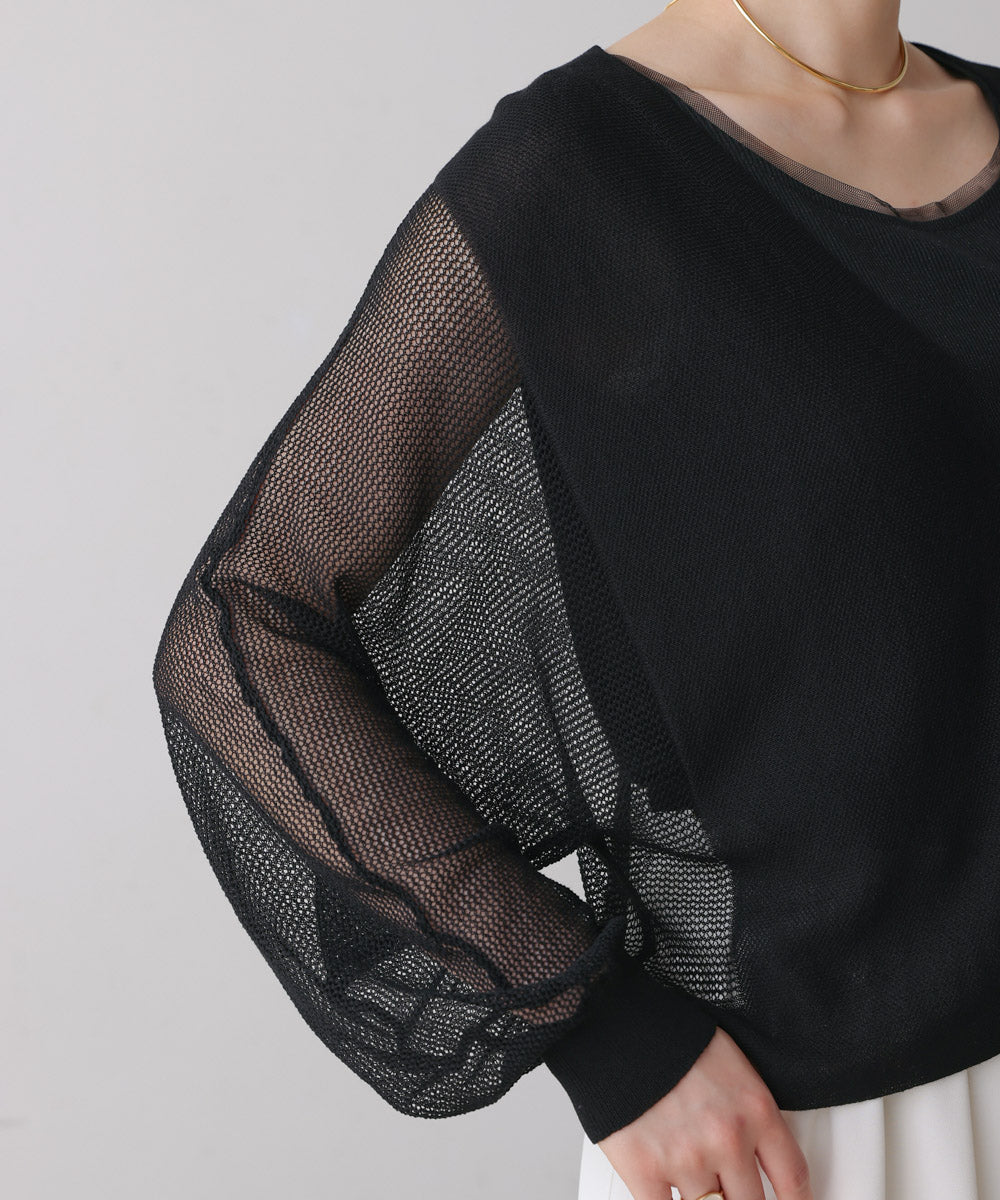 サマーニットパールカーデ