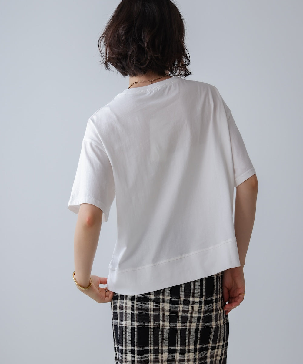 アートプリント5分袖Tシャツ