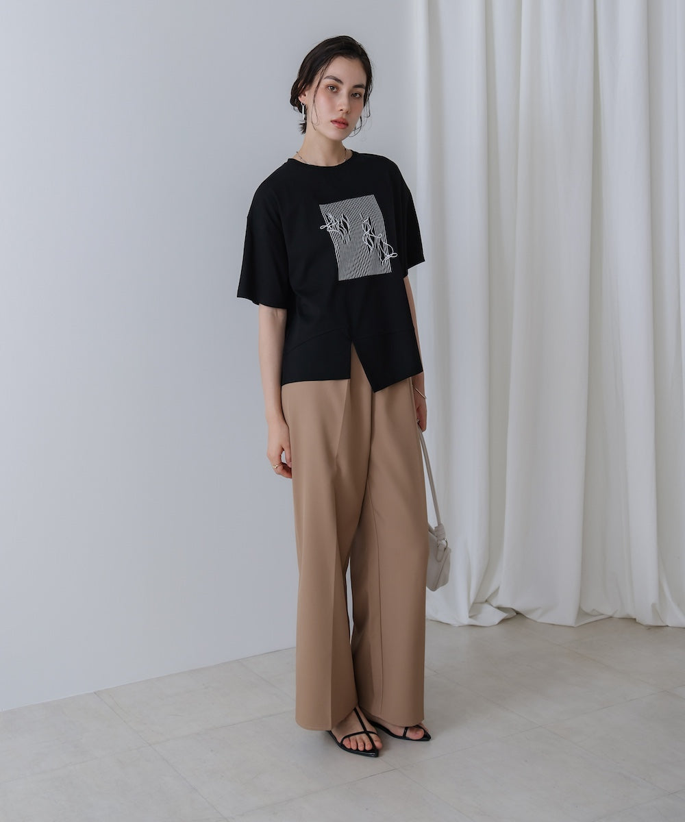 アートプリント5分袖Tシャツ