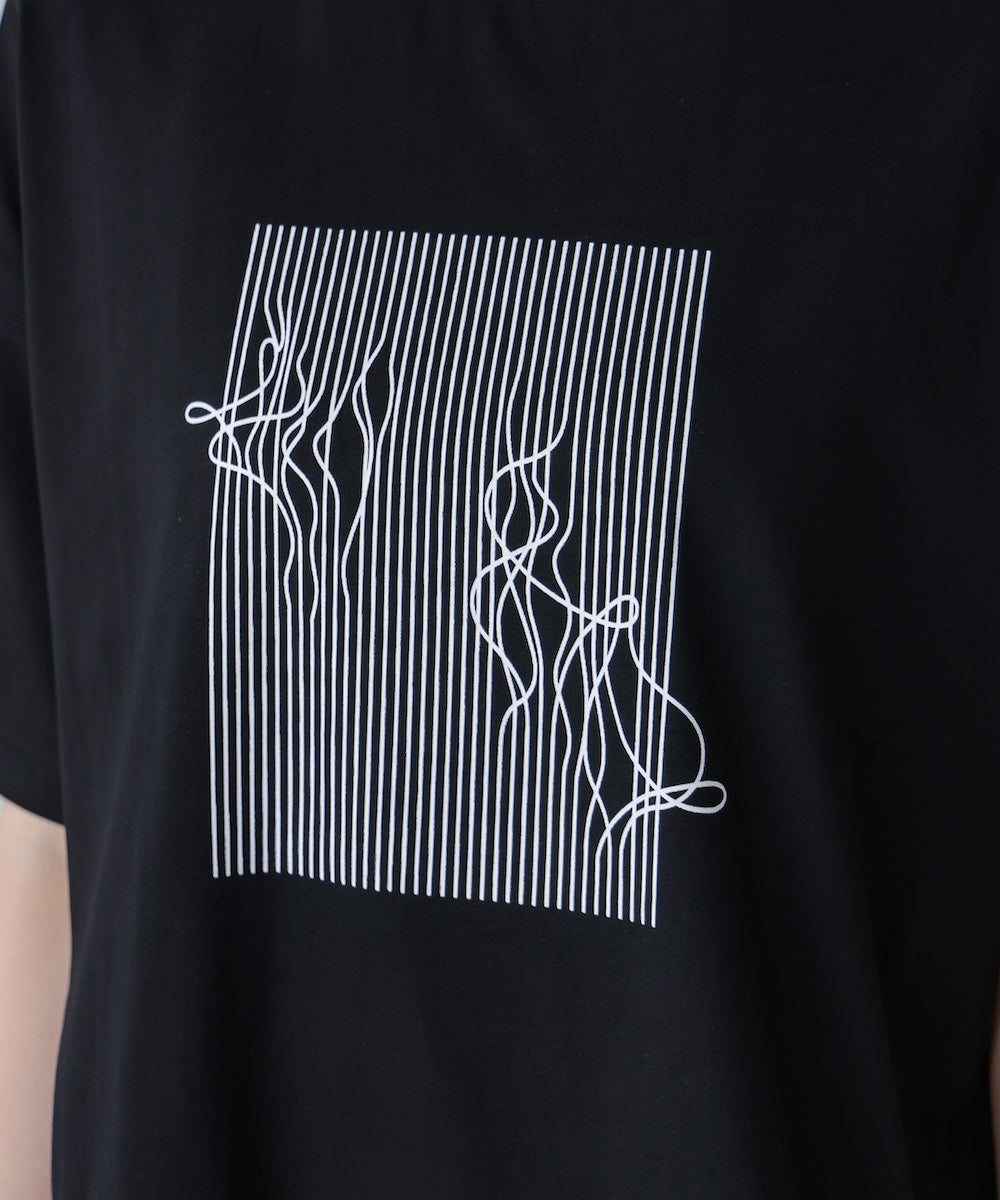 アートプリント5分袖Tシャツ