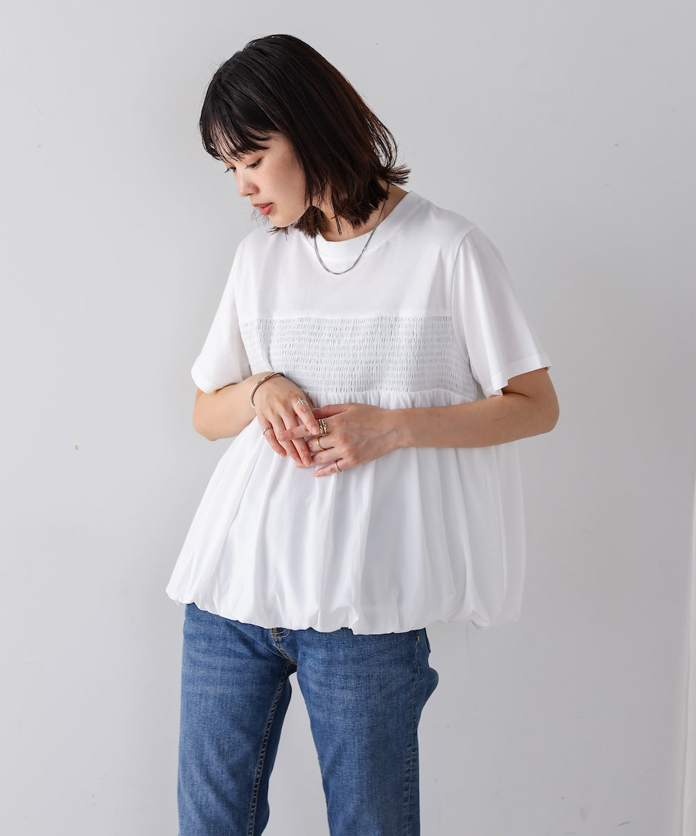 裾バルーンプルオーバー