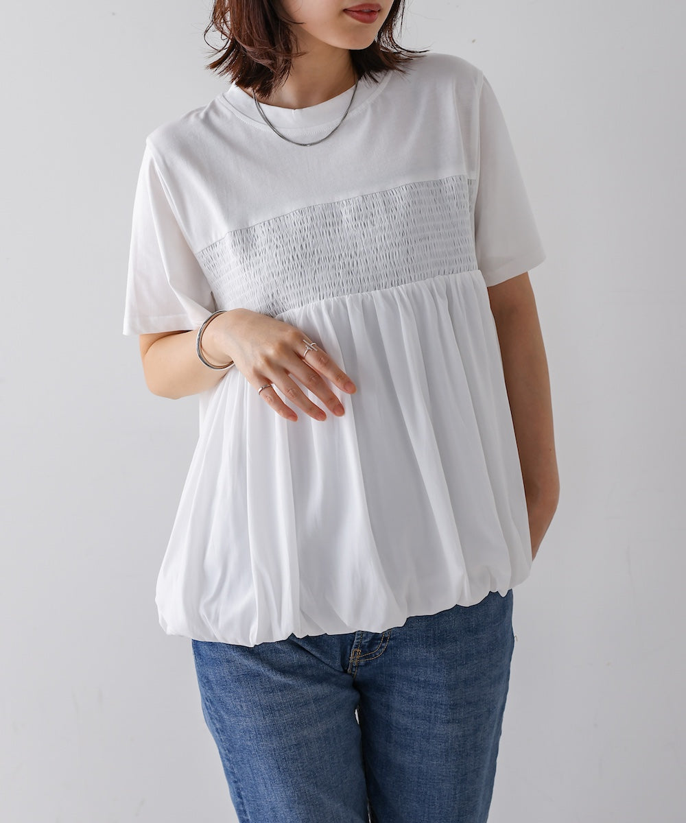 裾バルーンプルオーバー