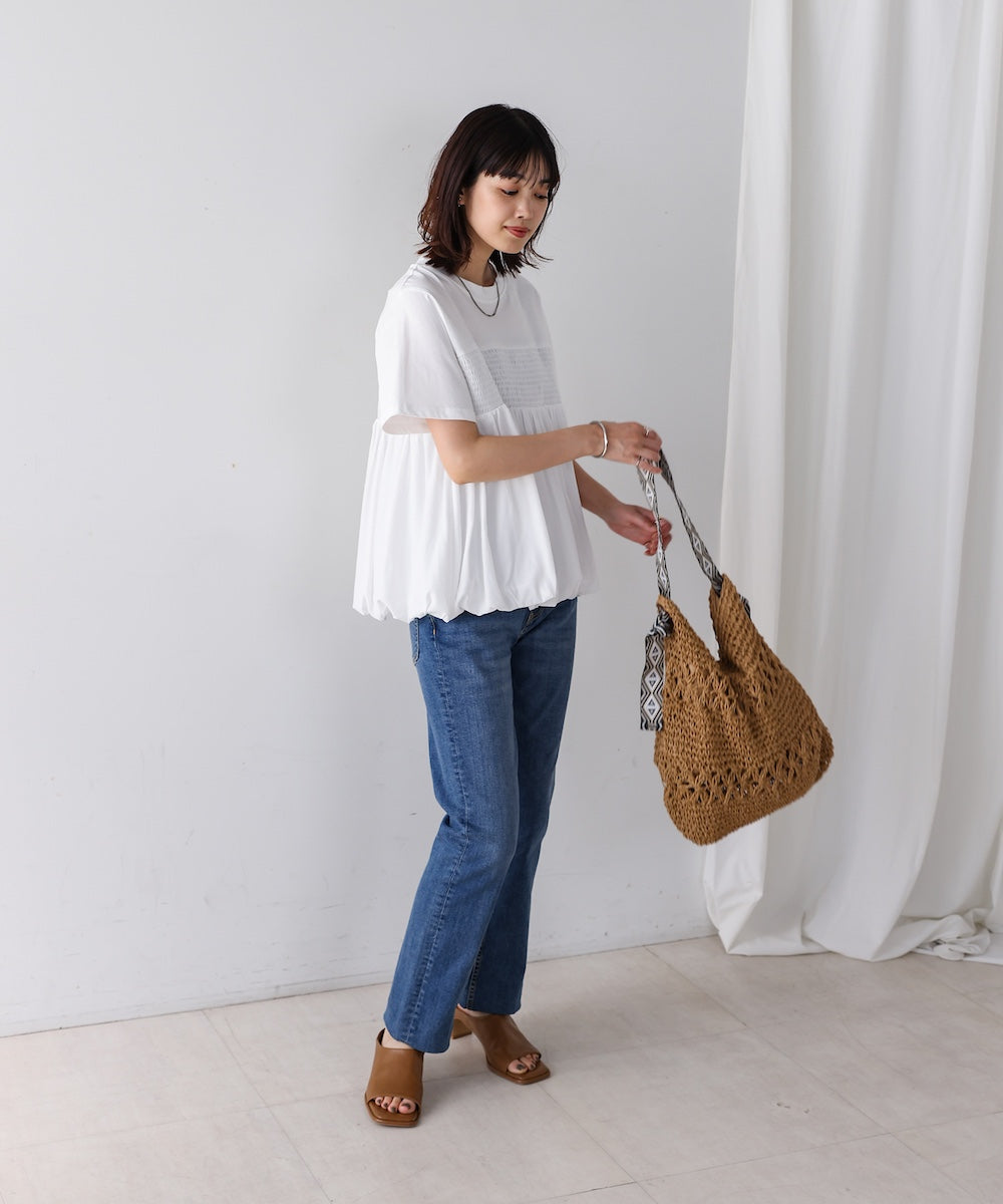 裾バルーンプルオーバー