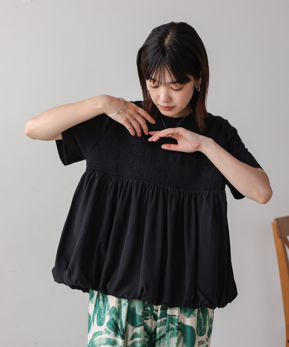 裾バルーンプルオーバー