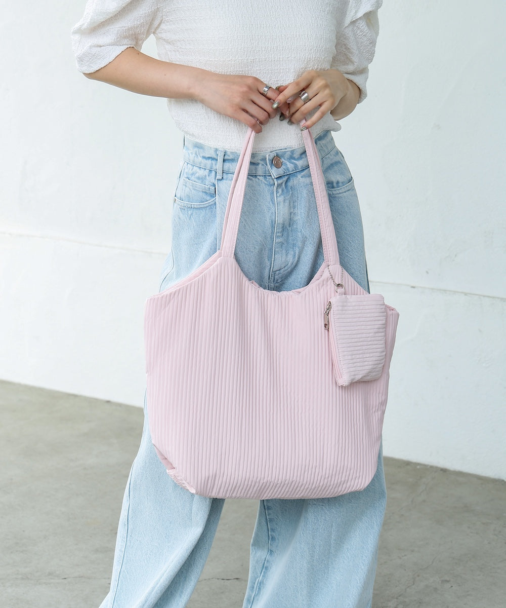 ポーチ付き軽量キルティング ヌビバッグ