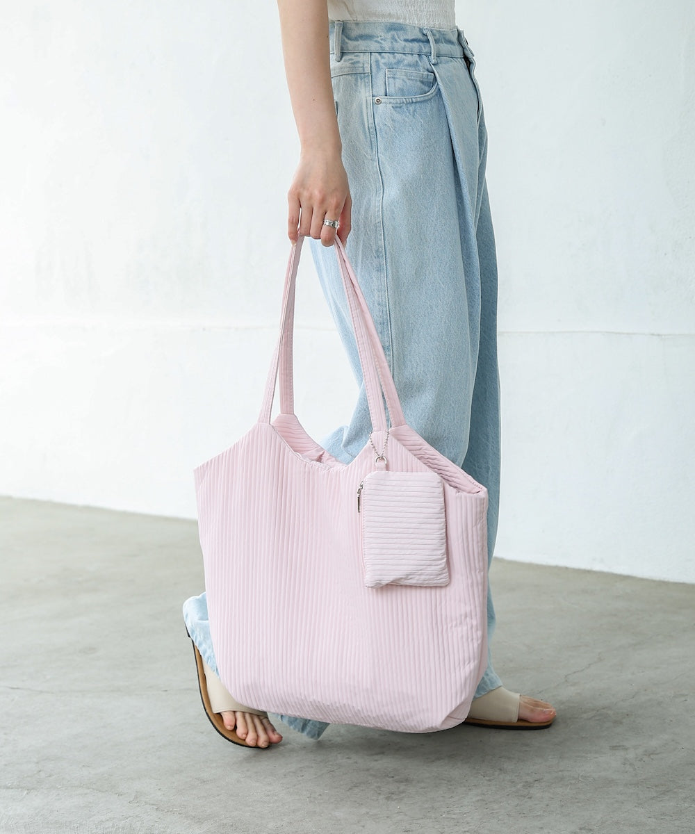 ポーチ付き軽量キルティング ヌビバッグ