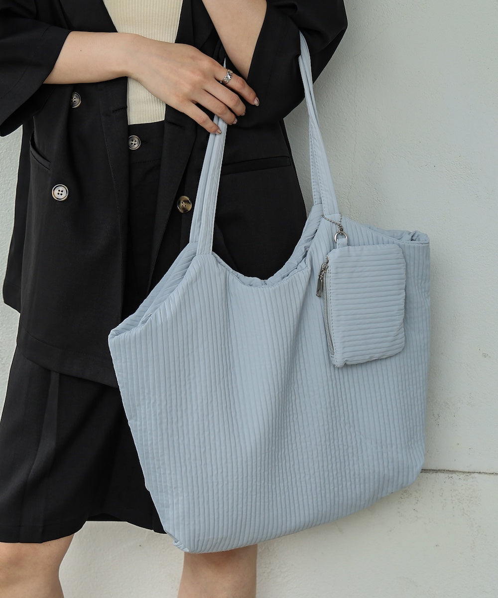 ポーチ付き軽量キルティング ヌビバッグ