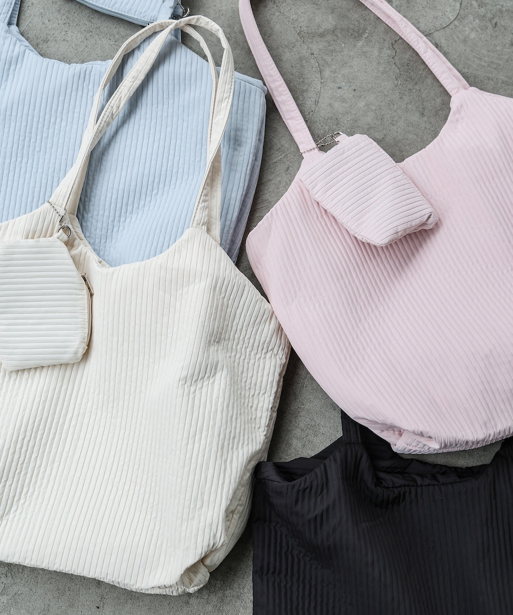 ポーチ付き軽量キルティング ヌビバッグ