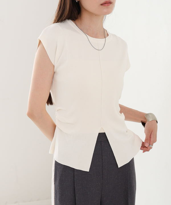 フロントスリット サマーニットTシャツ