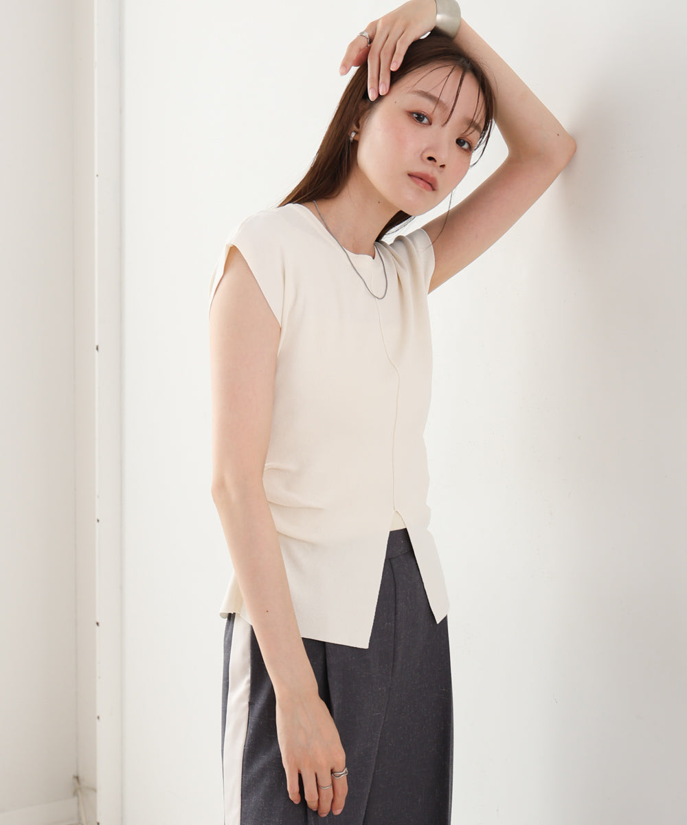 フロントスリット サマーニットTシャツ