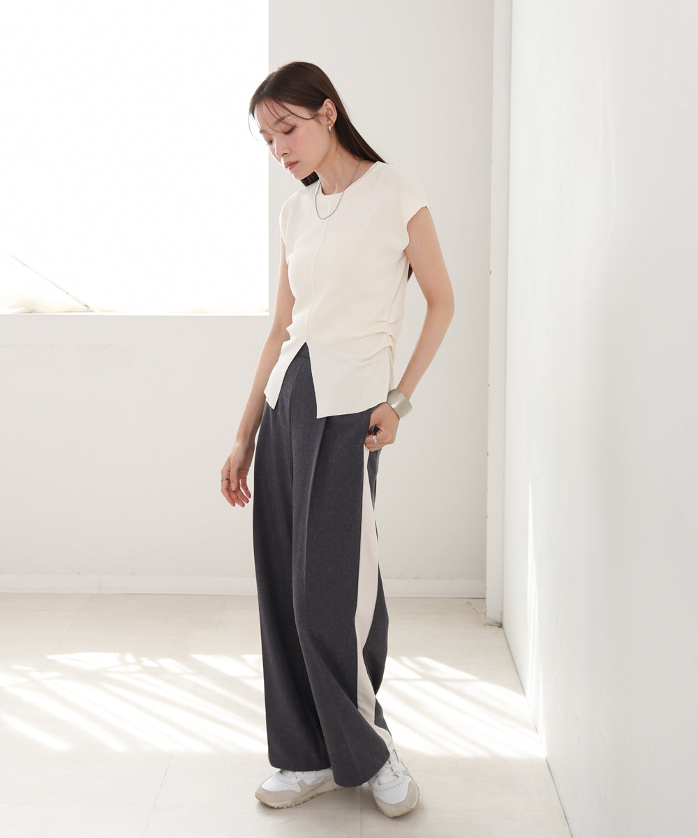 フロントスリット サマーニットTシャツ