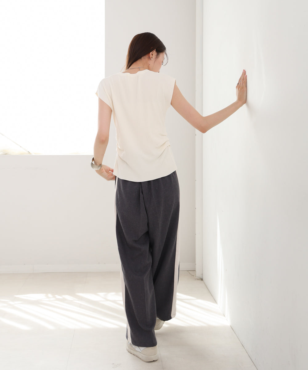 フロントスリット サマーニットTシャツ