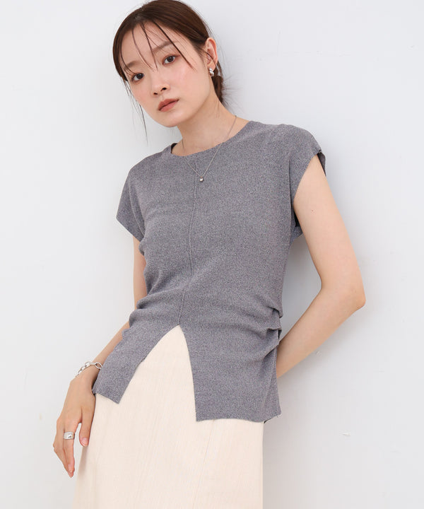 フロントスリット サマーニットTシャツ