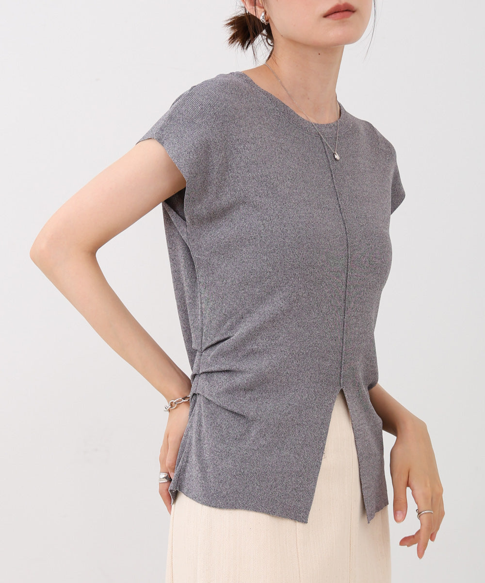 フロントスリット サマーニットTシャツ