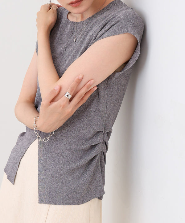フロントスリット サマーニットTシャツ