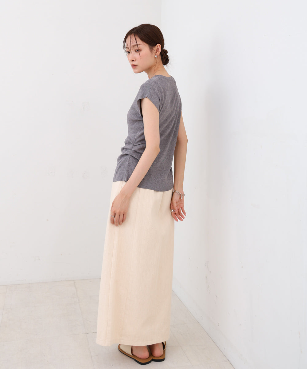 フロントスリット サマーニットTシャツ