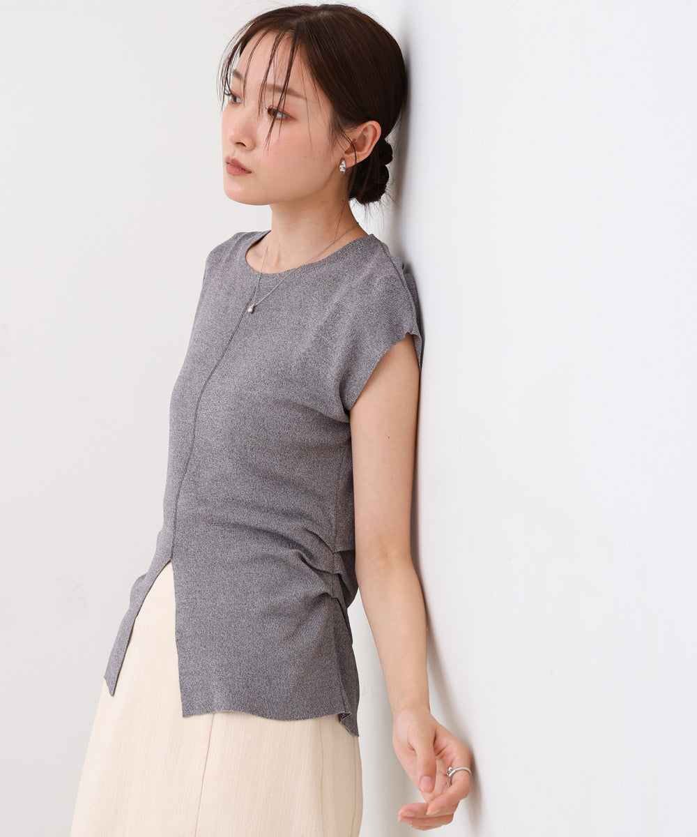フロントスリット サマーニットTシャツ