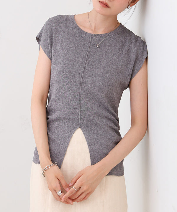 フロントスリット サマーニットTシャツ