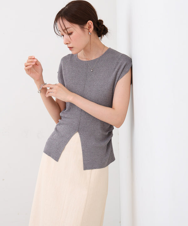 フロントスリット サマーニットTシャツ