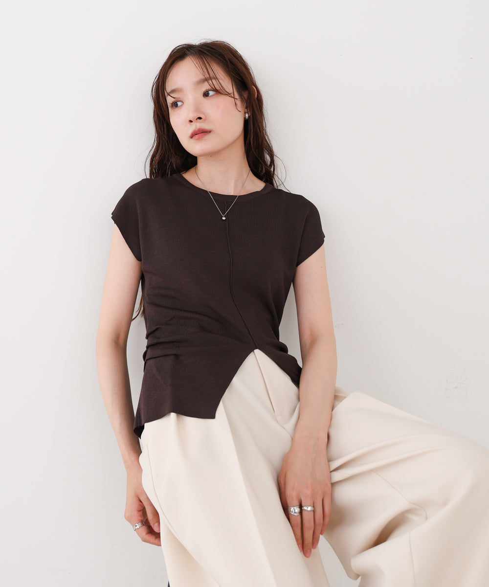 フロントスリット サマーニットTシャツ