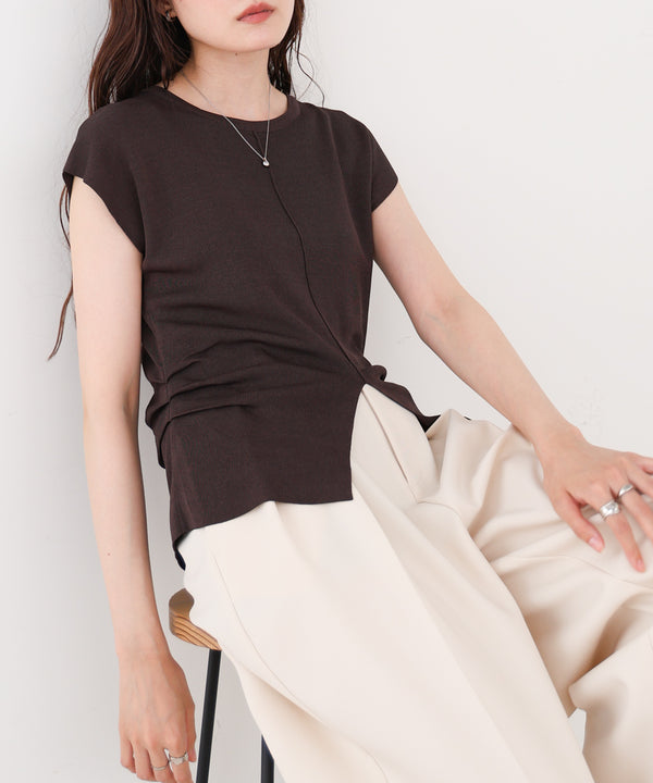 フロントスリット サマーニットTシャツ