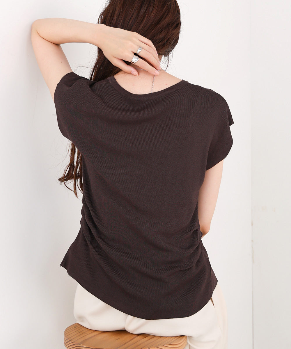 フロントスリット サマーニットTシャツ