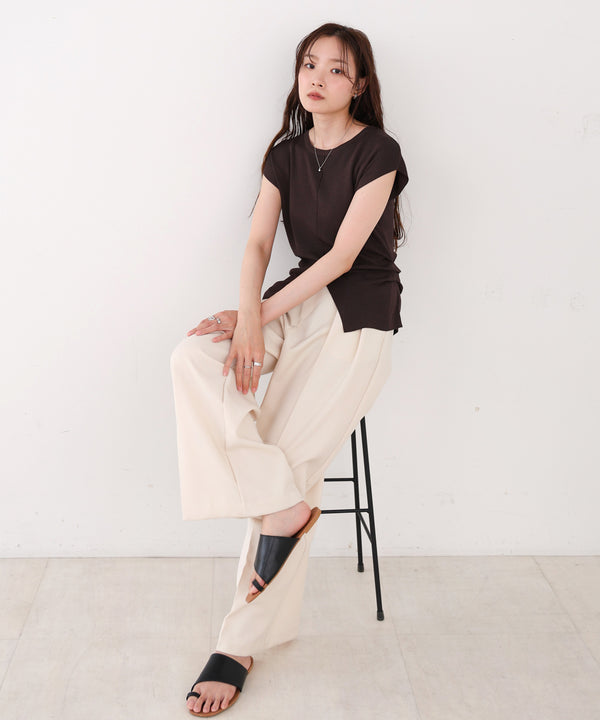 フロントスリット サマーニットTシャツ