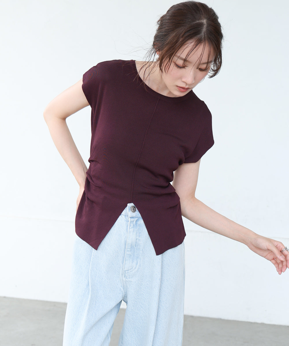 フロントスリット サマーニットTシャツ