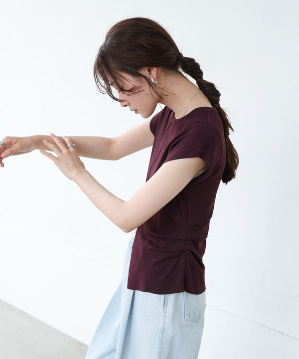 フロントスリット サマーニットTシャツ