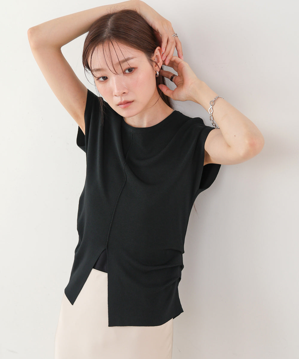 フロントスリット サマーニットTシャツ